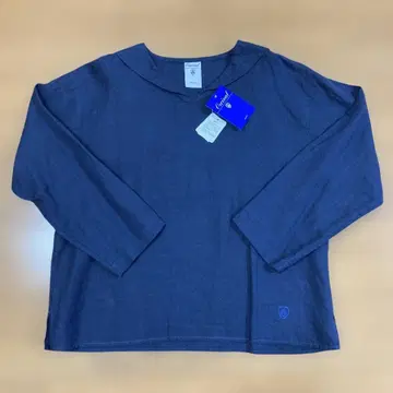 미사용 [ ORCIVAL ] 세일러 블라우스 린넨 네이비