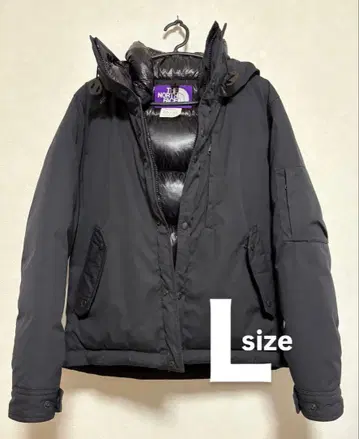 THE NORTH FACE 퍼플 라벨 숏 다운 후드티 L