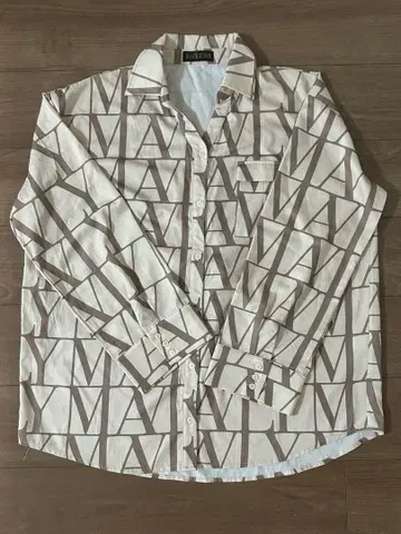 BLACK QUEEN M Y 로고 패턴 긴팔 셔츠