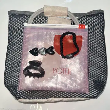 POTETE 헤어 액세서리 세트 블랙