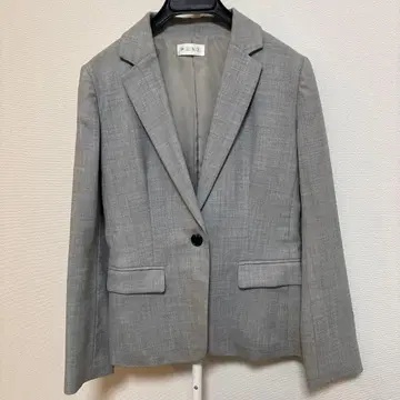 플라스테 자켓 원버튼 심플 업무 라이트 그레이 사이즈 L