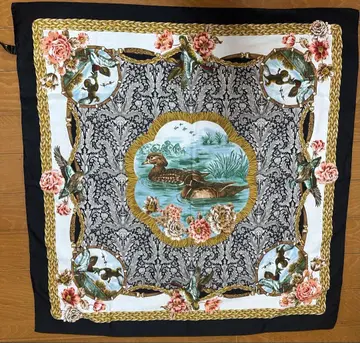 이탈리아제 엘레강트한 오리 패턴 스카프