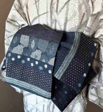 어른용 헤코 오비 남색 화문