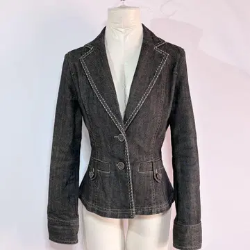 크리스찬 오자르 데님 테일러드 자켓 [ M 상당 ] 다크 네이비 스트레치