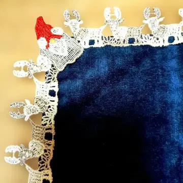 미사용 새상품 레어 긴자와 레이스 손수건 루돌프 oh no! 산타님