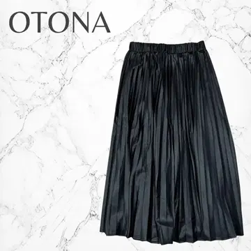 어른스러운 한국제 페미닌 심플 허리밴딩 플레어 플리츠 스커트