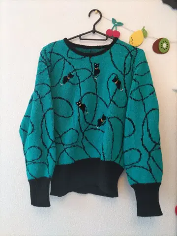 고양이 컬러 니트 프리 사이즈