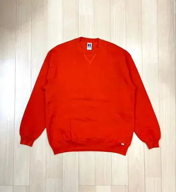 90s 러셀 애슬레틱 맨투맨 오렌지 USA제 XL