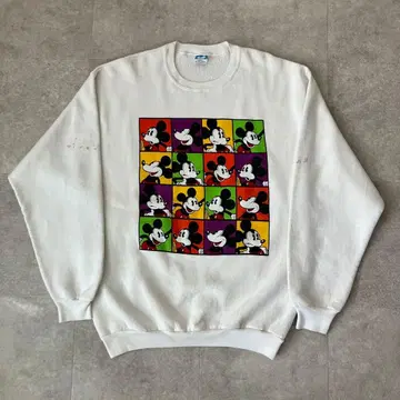 80s USA 디즈니 미키 맨투맨/ONESIZE/구제 의류
