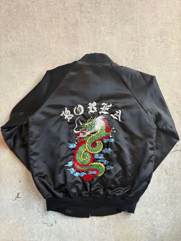 코리안 자켓 코리잔 드래곤 자수 블랙