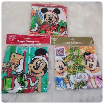 도쿄 디즈니랜드 크리스마스 타월 세트 미키 미니