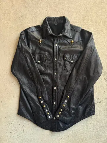 빈티지 스터드 가죽 셔츠 / 웨스턴 스타버스트