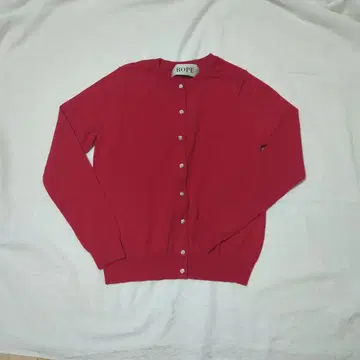 ROPE 빨간색 긴팔 가디건