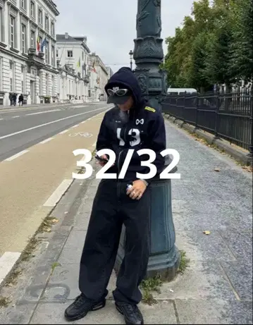 GAP 슈퍼 배기 데님 블랙 32/32