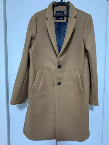ZARA 베이지 남성용 체스터 코트 M 사이즈
