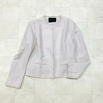 UNITED ARROWS UPCS 라메 트위드 노카라 자켓