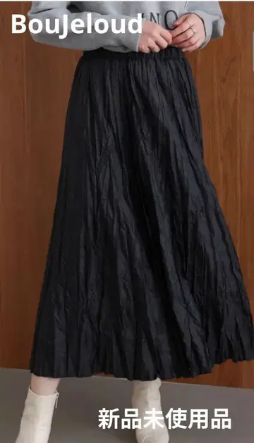 BouJeloud 와셔 매트 새틴 스커트