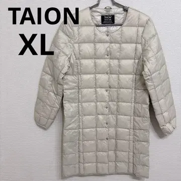 TAION 롱 다운 자켓 크루넥 워셔블 XL