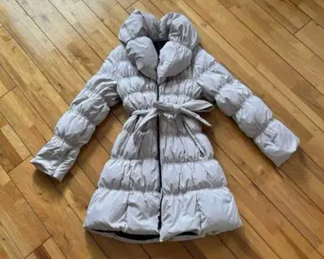 베이지 롱 다운 코트 베이지 롱 자켓