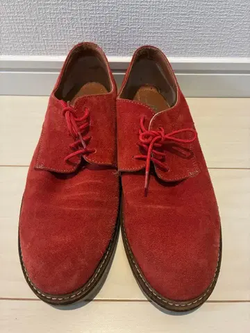 빨간색 스웨이드 드레스 슈즈