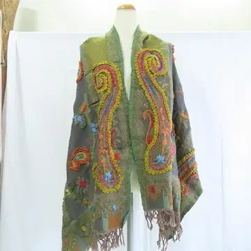 새상품 에스닉 숄 스톨 손자수 민족 동양풍 세련된 M072