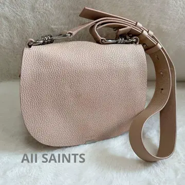 올세인츠 가죽 핑크 베이지 숄더