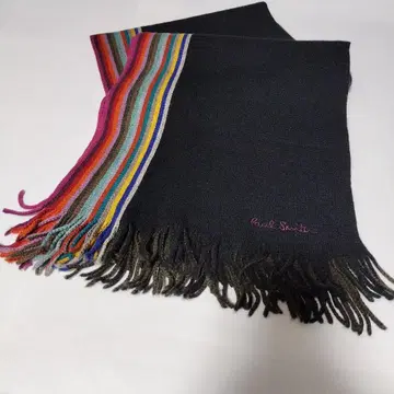 [ 새상품급 ] Paul Smith 머플러 다크 그레이 멀티 컬러