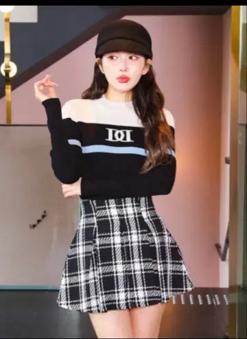 darich 컬러 라인 DD 리브 니트탑