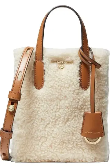 마이클코어스 퍼 트리밍 쇼퍼 토트 크로스바디 엑스트라 스몰