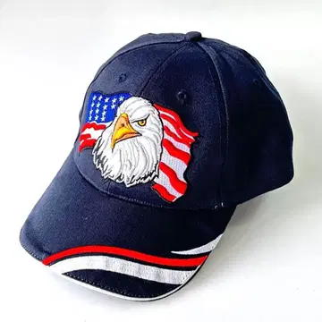 초레어 USA 독수리 성조기 기업계 트래커 캡 로고 자수