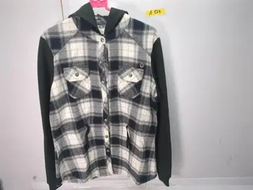 택 포함 새상품 할리데이비슨 후드 부착 체크 셔츠 여성용 M