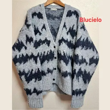 [ Blucielo ] 두꺼운 겨울 복슬복슬 니트 가디건