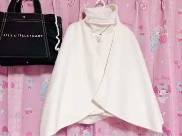 SNIDEL 화이트 판초 케이프 코트