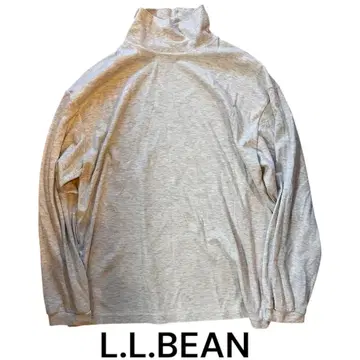 L.L.Bean 하이넥 티셔츠 XL 멜란지 그레이 모크넥 엘엘빈