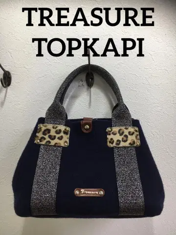 [ TREASURE TOPKAPI ] 핸드백 네이비 밴드 포함