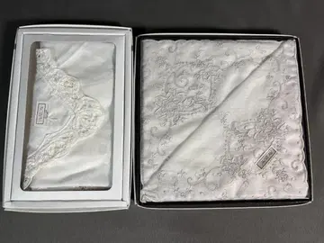 swatow 스와토 자수 실크 손수건 2세트 기프트 박스 포함