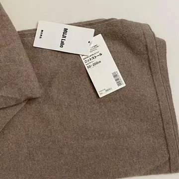 [ 새상품 미사용 ] MUJI Labo 캐시미어 니트 스톨 모카 브라운