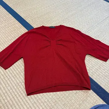 TOTALITE 레드 V넥 스웨터