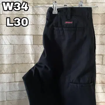 디키즈 더블니 워크 팬츠 자수 블랙 34 x 30