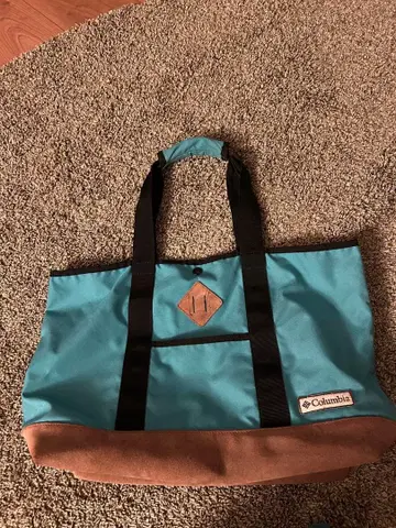 컬럼비아 토트백 나일론 가죽