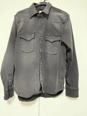 Big John 블랙 데님 셔츠 긴팔