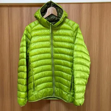 UNIQLO 후드 부착 다운 자켓 S 그린 남성용