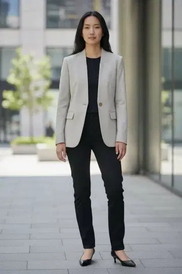 [ AG by aquagirl ] 노카라 자켓 라이트 그레이