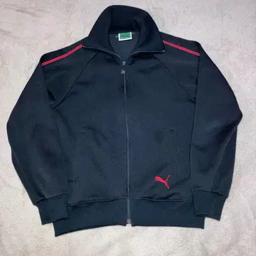 PUMA 80s 90s 빈티지 그린 택 트랙 자켓 M