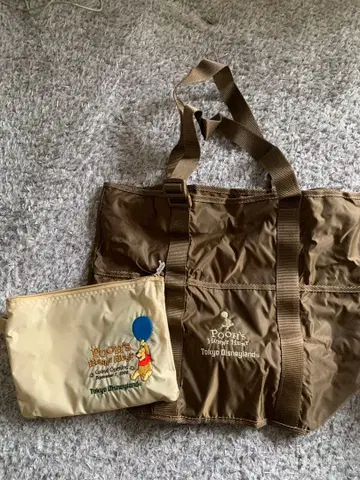 도쿄 디즈니랜드 푸우 접이식 토트백