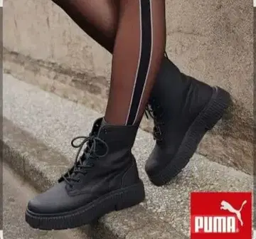 PUMA 디너라 통굽 레이스업 부츠
