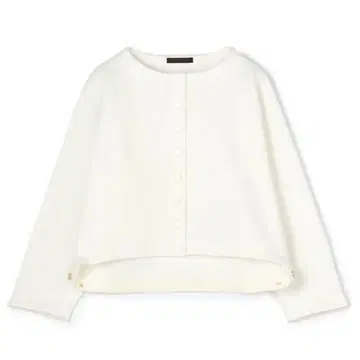 투모로우랜드 컬렉션 프렌치 테리 크루넥 가디건 화이트