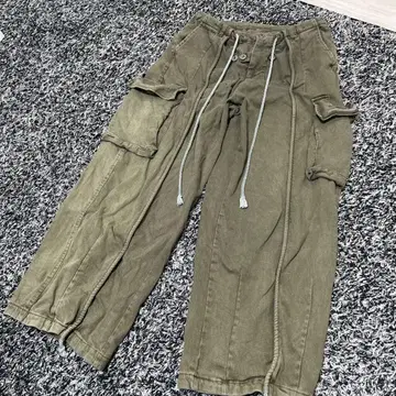 수-도 와이드 워크 하의 카키F