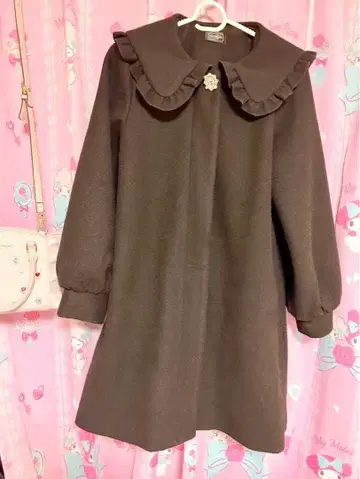 evelyn 프릴 옷깃 세일러 코트 블랙 리즈리사MARS