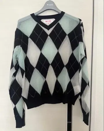 Masu reversed argyle sweater 46